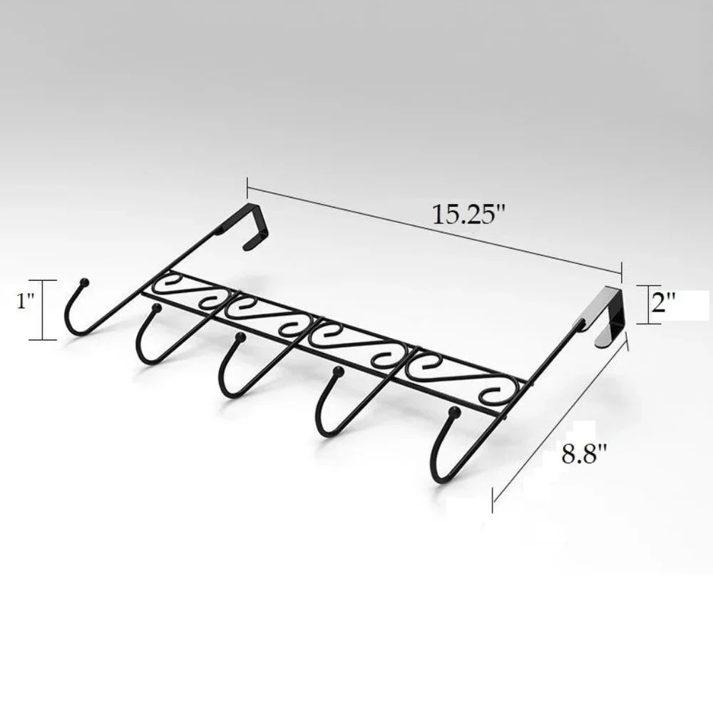 Over The Door Hook Rack Hanger - 2 Pack Organizer Rack Hanger for Clothes 8.8